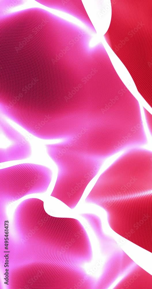 Poster purple wave with lights in wireframe. waves of data and technology in abstract background