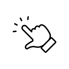 Hand click icon. Clicking symbol. Finger pointer vector design.