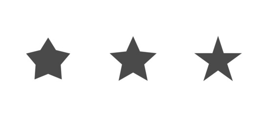 Stars icon collection. Simple vector star pictogram set.