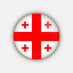 Obraz premium Country Georgia. Georgia flag. Vector illustration.