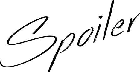 Spoiler text sign illustration on whithe background