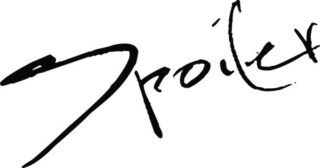 Spoiler text sign illustration on whithe background