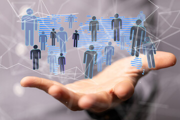 Structure of world economy, communication network global