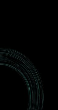 Digital data as luminous flux of blue particles in a semicircle, with trail which simulate optical fibers. Concept for high speed data transfer, abstract background for fast internet connections.