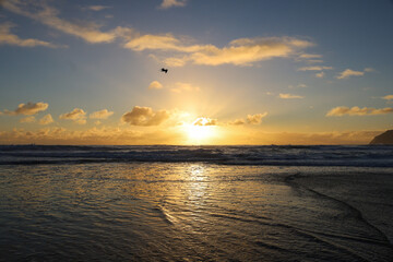 sunset over the sea