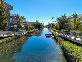 Venice, California: Venice of America Canals in Los Angeles, California. The Venice Canal Historic...