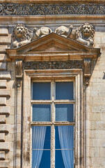 Architectural fragment of Lyon town hall, France