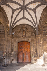 Arches inside the Parroquia de San Martin in the goiko square next to the town hall in Andoain, Gipuzkoa. Basque Country