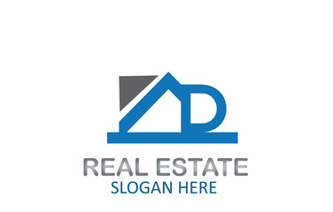 Letter D Logo Letter Real Estate Design Vector