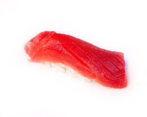 Nigiri sushi roll pieces with tuna. traditional Japanese cuisine,