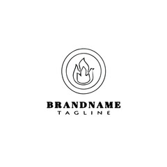 fire logo design template icon vector illustration