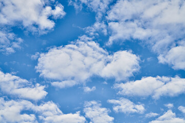 Beatiful blue sky with clouds on a sunny day
