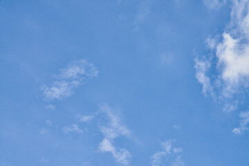 Beatiful blue sky with clouds on a sunny day