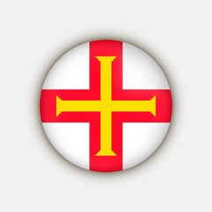 Fototapeta premium Country Guernsey. Guernsey flag. Vector illustration.