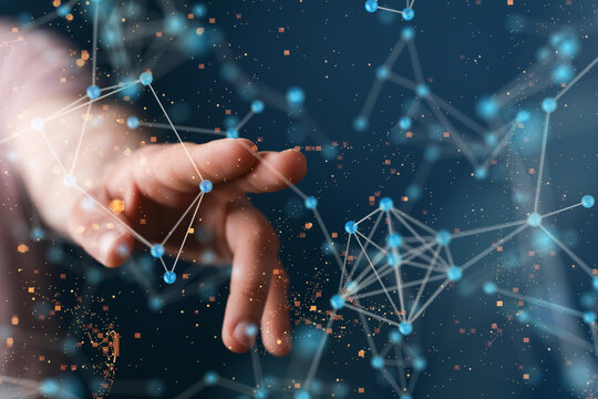 Global world network and telecommunication on earth cryptocurrency and blockchain and IoT