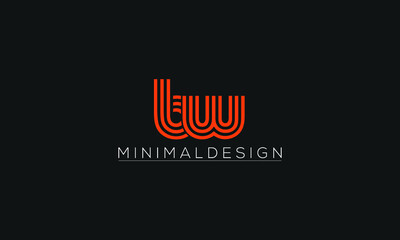 Trendy lines letters - Icons design - Minimal logo Illustration