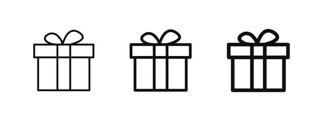 Present gift box icon