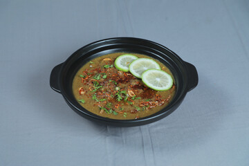 Indian Traditional Hyderabadi Beef Halim bowl