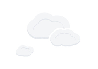 cloud vector isolate on white background ep198