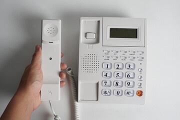 White Telephone Marketing desk