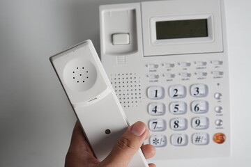 White Telephone Marketing desk