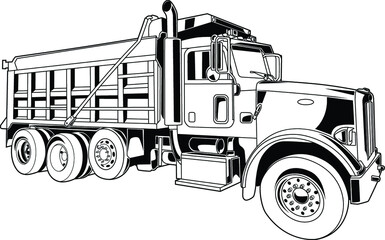 Heavy Equipment Dump Truck Vector Graphic © jaret