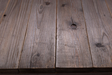 Wooden table top background texture.  Wood tabletop front view with copy space