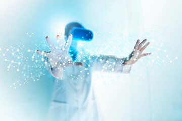 medico, medicina, visore vr, realtà virtuale,