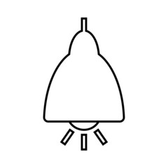 Hanging lamp line icon. Suspended ceiling lamp shade. Vector Illustration