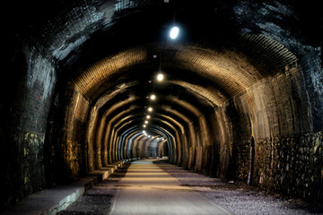 Headstone Tunnel on the Monsal Trail, Peak District, Derbyshire, UK
