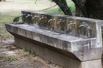 キャンプ場の手洗い場