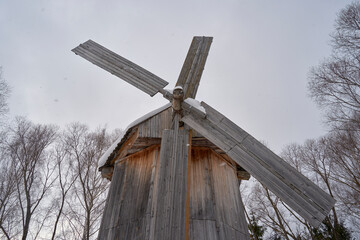 mill close-up in winter