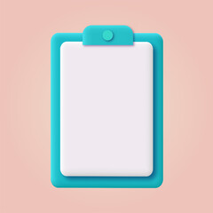 3d clipboard icon. Project management and software development concept. Vector