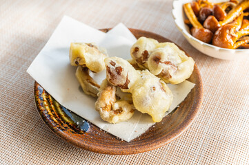 なめこの天ぷら