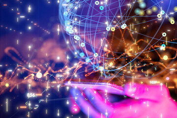 Business intelligence analyst dashboard on virtual