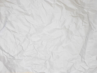 crumpled paper texture. white wrinkled paper background