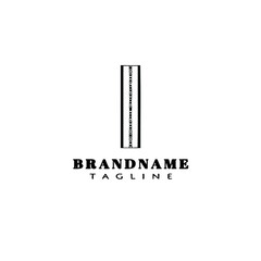 road logo cartoon icon design template black isolated vector illustration