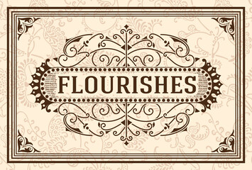 Western card with vintage style