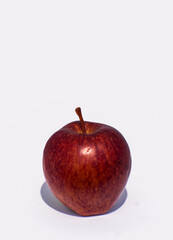 An apple over white background