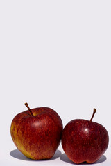 Two apples with isolated background