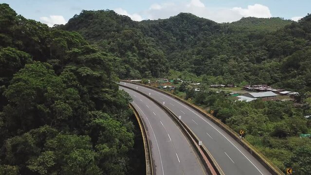 Aerial view of Colombian roads