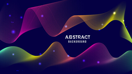 Modern abstract background gradient color wavy shapes