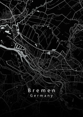 Bremen Germany City Map - obrazy, fototapety, plakaty