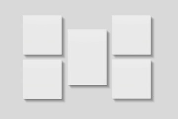 Blank paper for mockup. 3D Render.	
