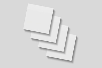 Blank paper for mockup. 3D Render.	
