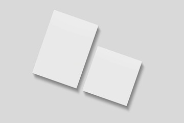 Blank paper for mockup. 3D Render.	
