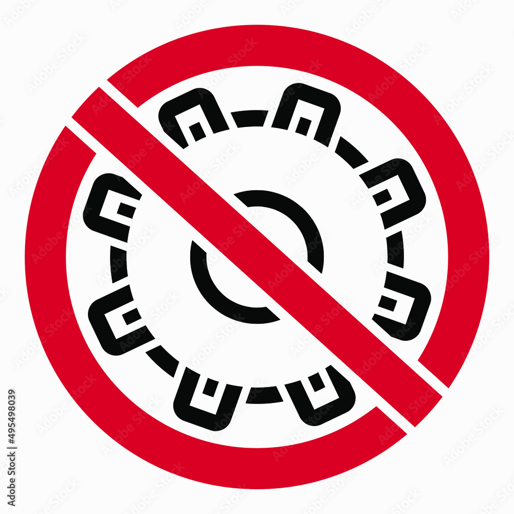 Poster do not repair. no settings. icon prohibition gear. shopping cart isolated minimal single flat linear