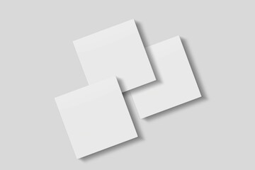 Blank paper for mockup. 3D Render.	
