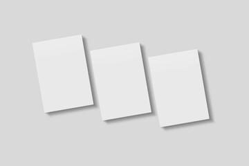 Blank paper for mockup. 3D Render.	
