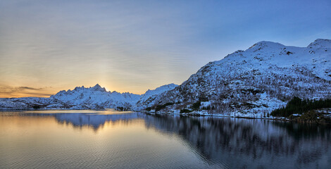 Fototapeta na wymiar The beautiful landscape of Norway